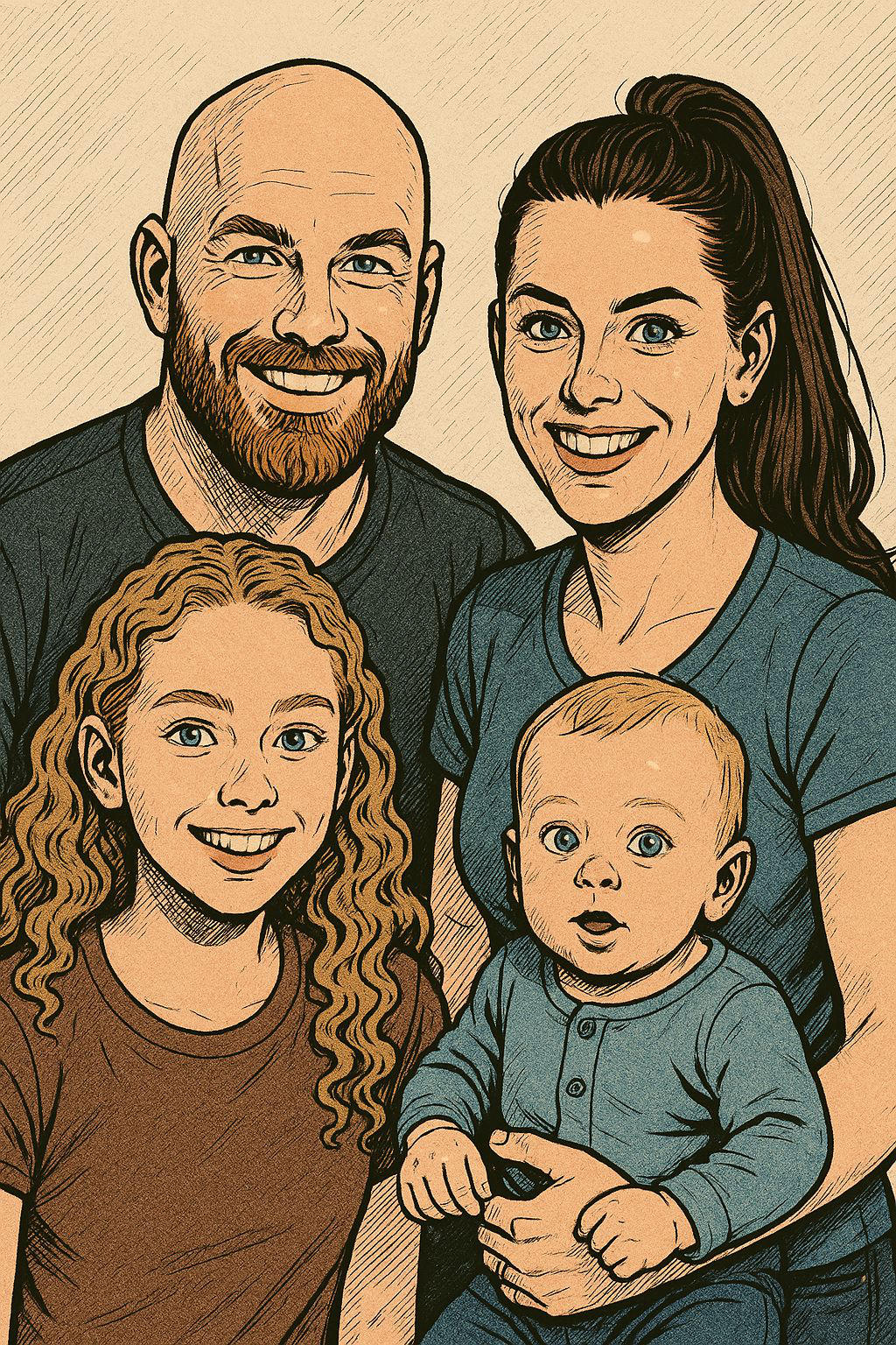Milan, Joana and kids